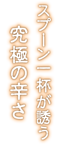 スプーン一杯が誘う究極の辛さ